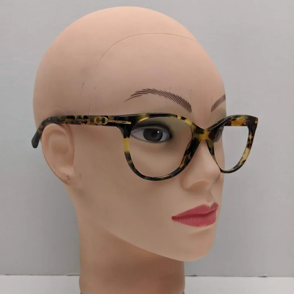 Coach Tortoiseshell Round Optical Glasses - Brown/Black